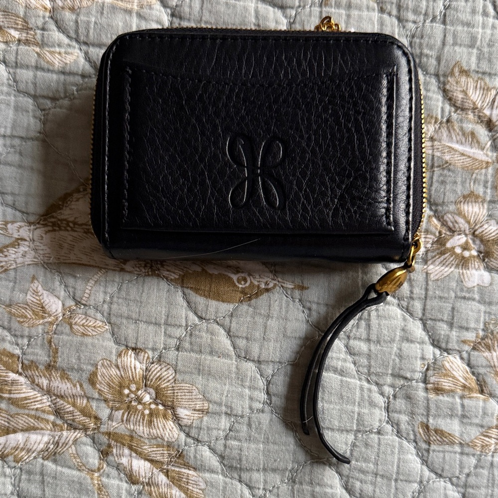 HOBO Black Leather Card Case Wallet